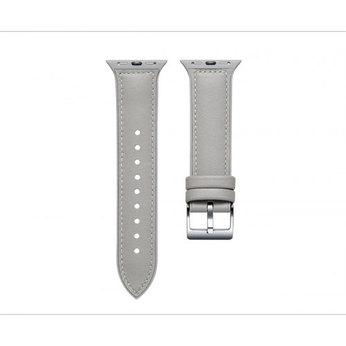 Generic - B03 Cuir gris Sport Sangle de remplacement Bracelet de rechange Apple Watch Bande 40mm 38mm Femmes Hommes pour iWatch3456 Génération SE Generic  - Accessoires Apple Watch Generic
