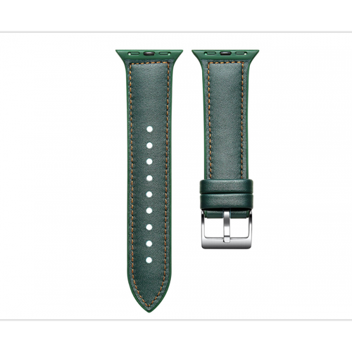 Generic - B03 Cuir Vert Sport Sangle de rechange Bracelet de rechange Apple Watch Band 42mm 44mmmwomen Hommes pour iWatch3456 Génération SE Generic  - Accessoires Apple Watch Generic