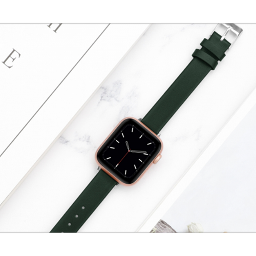 Accessoires Apple Watch B22 Green Watch Bracelets de remplacement 41mm 40mm 38mm Petite taille Sangle de sport en cuir de taille pour Apple IWatch 7654321 SE