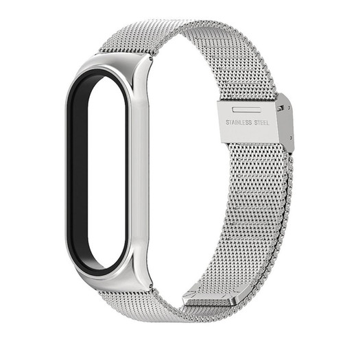 Generic - Bracelet de montre de remplacement en acier inoxydable Accessoires de bracelet compatible montre XiaoMi Band 6/5/4/3 (Argent) Generic  - Montre et bracelet connectés