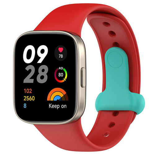 Generic - Bracelet pour Montre Connectée en Silicone-Rouge+Vert citron-pour Redmi Watch3 Mi Watch Lite3/6 Generic  - Objets connectés