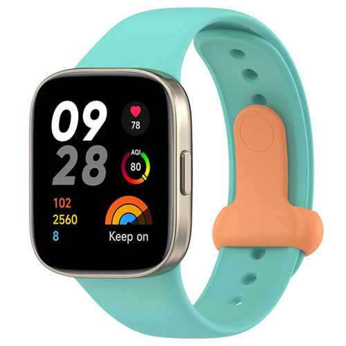 Generic - Bracelet pour Montre Connectée en Silicone-Vert menthe+boucle orange-pour Redmi Watch3 Mi Watch Lite3/4 Generic  - Objets connectés