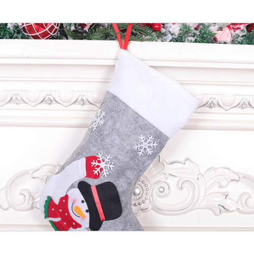 Generic C322 Christmas Snowman Chaussettes Sac-cadeau Chaussettes de Noël Pendentif avec lumières Sac-cadeau de Bonbons de Noël pour la fête de Noël
