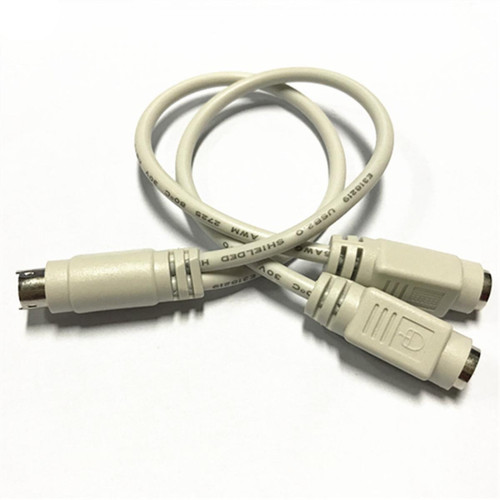 Generic Câble de connexion pour clavier et souris 4PCS PS / 2 Round Mouth One-off Two-wire Keyboard Mouse Connection Cable