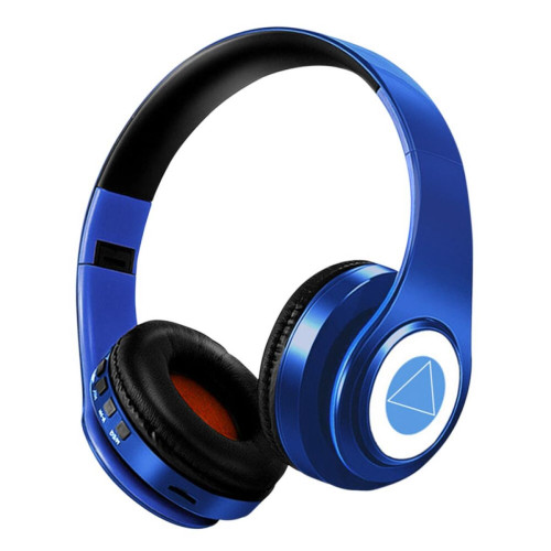 Casque Generic Casque Bluetooth casque sans fil stéréo bruit de bruit en over-oreille bleu
