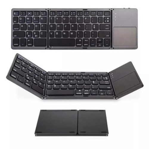 Generic - Clavier pliable, clavier ergonomique, clavier avec pavé tactile, clavier portable sans fil pour ordinateurs portables, tablettes et téléphones - HanFei