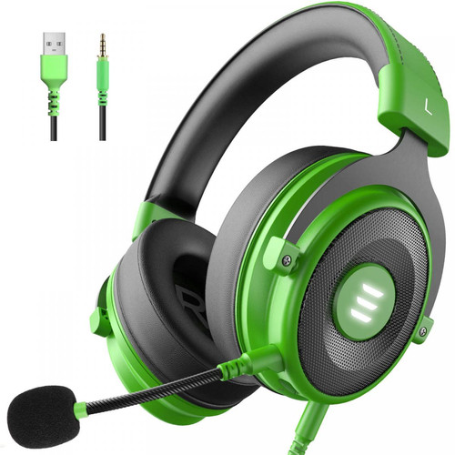 Generic - Gaming Headset Gamer Casques cablés E900 PRO Green Generic  - Son audio