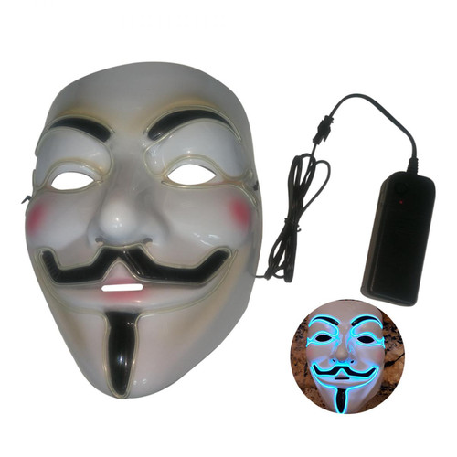 Generic - Halloween Party Mask LED Scary Flash Mask EL Line Light Mask Cosplay Mask Party Vêtements Masque Fournitures Multi-couleur En Opti Generic  - Electricité