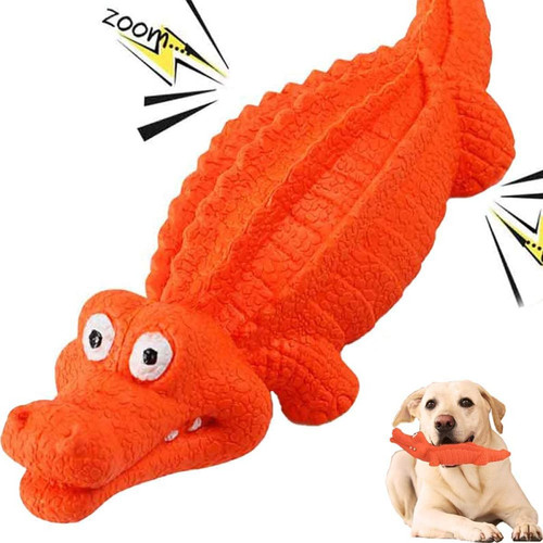 Jouet pour chien Generic Jouet couineur pour chien en forme de crocodile, jouet interactif en caoutchouc durable, jouet de dressage pour chien, jouet à mâcher, jouet de dentition, cadeau pour chien