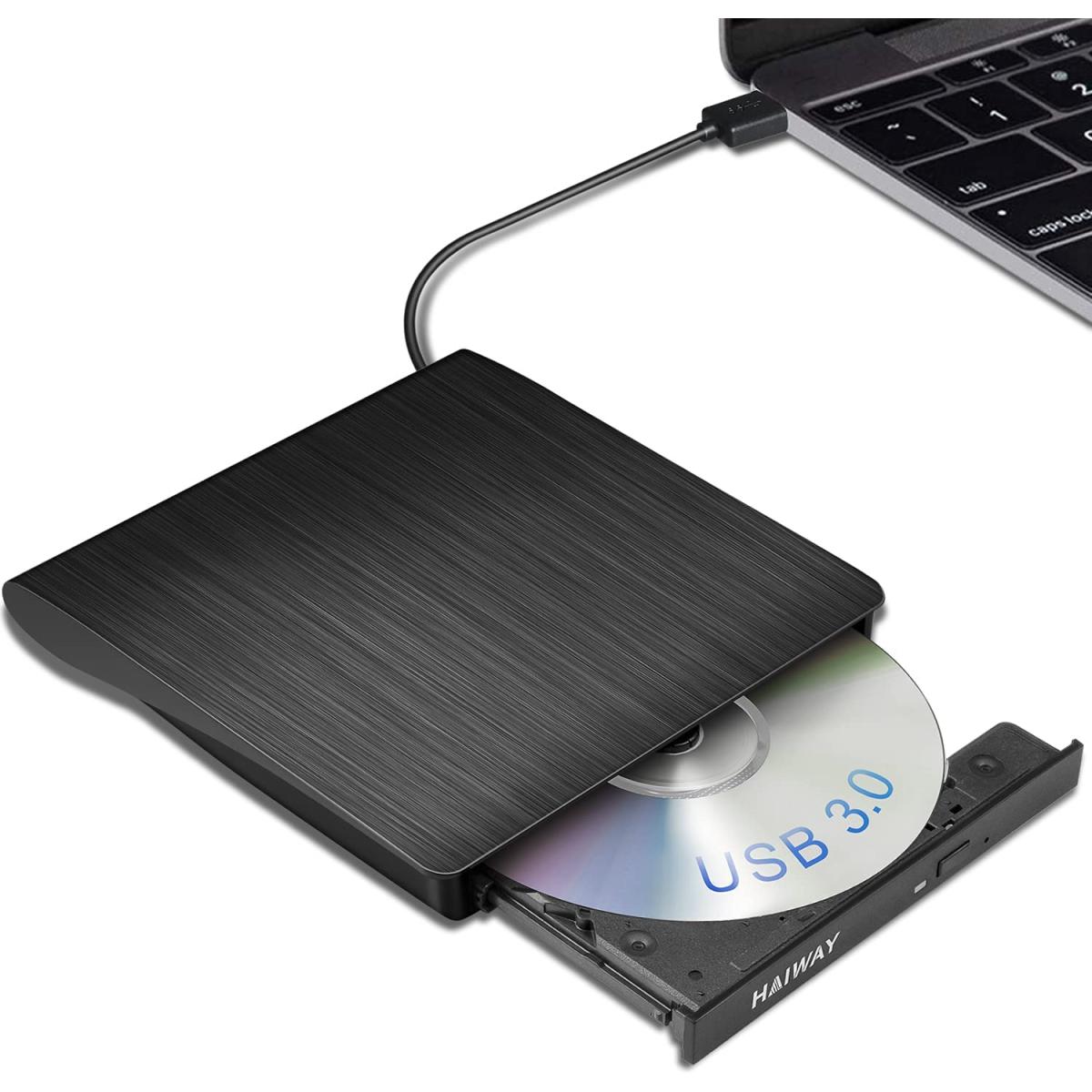 Generic - Lecteur CD DVD externe, USB 3.0 Portable CD DVD +/-RW Graveur CD  DVD ROM Ultra-mince Lecteur CD DVD - Lecteur Blu-ray - Rue du Commerce
