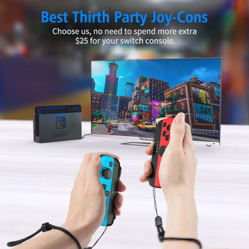 Generic Manette de jeu Joy-Con sans fil, Joystick， gauche/droite pour nintendo Switch  -  Vert / Bleu 