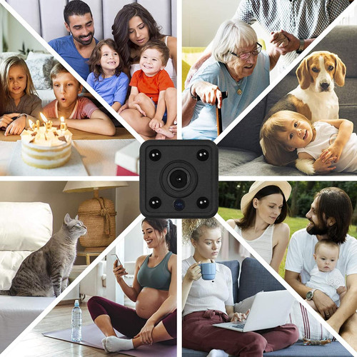Webcam Mini Camera Espion Wifi  Carte 64 Gb Incluse Caméra De Surveillance Sans Fil Spy Cam Avec Détection De Mouvement Et Vision Nocturne Micro Camera Espion Enregistreur Vidéo En Temps Réel
