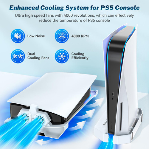 Generic OIVO pour Console PS5 support de refroidissement Horizontal