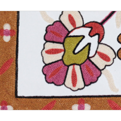 Generic P08 Petit petit coton frais Hibiscus motif de fleur brodé taie d'oreiller de fleur brodée maison salon coussin de coussin taie d'oreiller