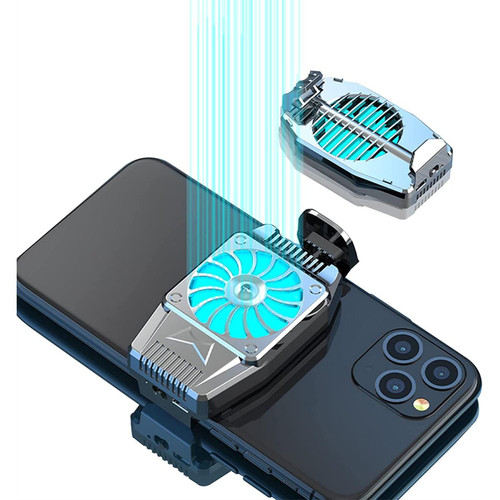 Generic - Refroidisseur de téléphone portable, radiateur de téléphone portable pour jouer à des jeux, regarder des vidéos avec lumière LED, contrôleur de refroidisseur compatible pour smartphone universel iPhone/Android (argent) Generic   - Generic