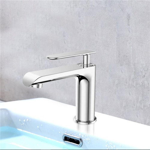 Generic - Robinet mitigeur design de lavabo et vasque en laiton chrome Bonde clic clac - Robinet de lavabo
