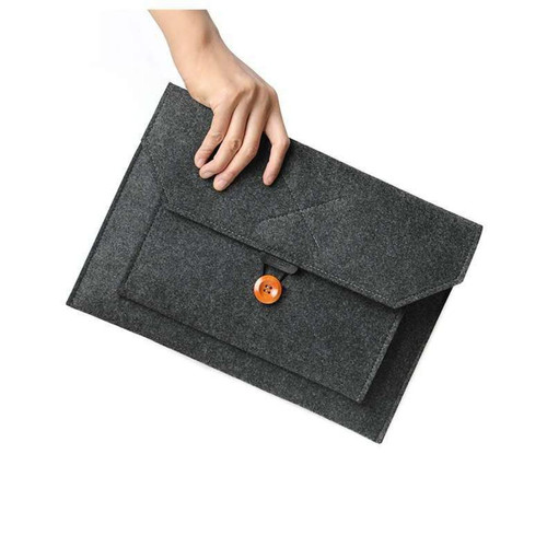 Generic - Sac de rangement pour ordinateur et tablette 14-15,6 pouces en feutre et sac de valise en cuir PU noir - Generic