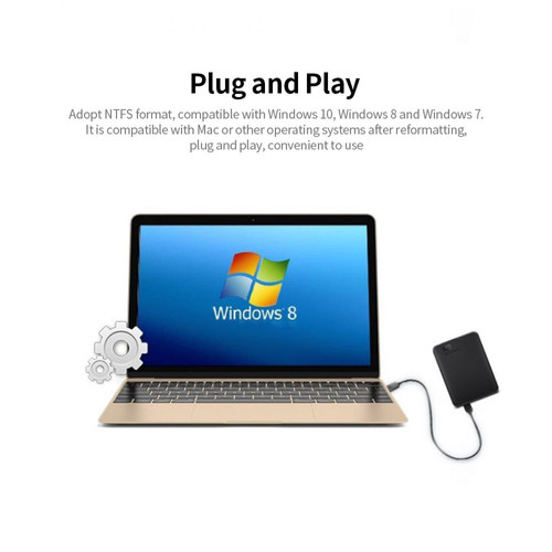 Generic WD Elements 2.5 pouces Disque dur mobile 1 To USB 3.0 Disque dur mobile haute vitesse Disque dur externe antichoc portable WDBUZG0419