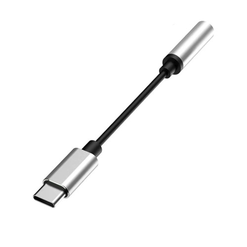 Ecouteurs intra-auriculaires Generic USB Type C DAC à 3,5 mm Adaptateur de jack d'écouteur numérique argent