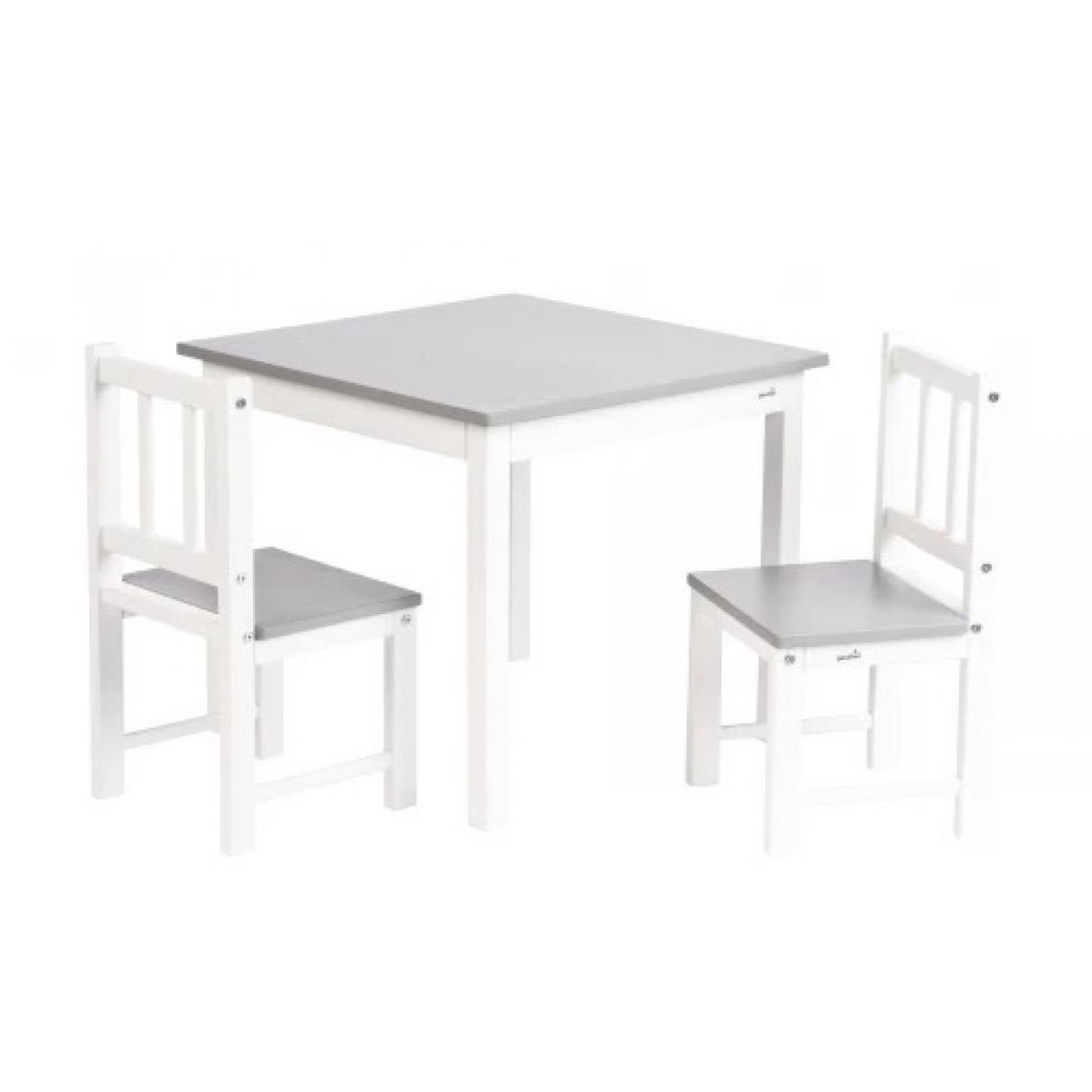 Geuther Geuther Meubles d activite en Hevea 2 chaises et une table Couleur Blanc Naturel