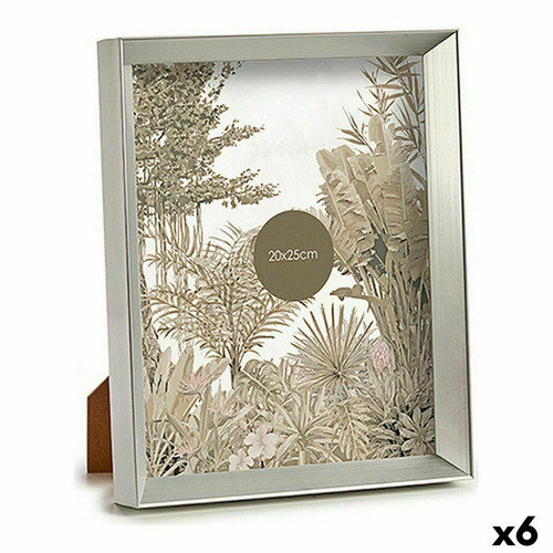 Gift Decor - Cadre photo Argenté Plastique verre (22,3 x 3,5 x 27,3 cm) (6 Unités) Gift Decor  - Maison Gris