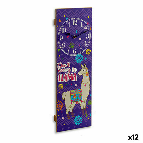 Horloges, pendules Gift Decor Horloge Murale Lama (2,5 x 60 x 20 cm) (12 Unités)