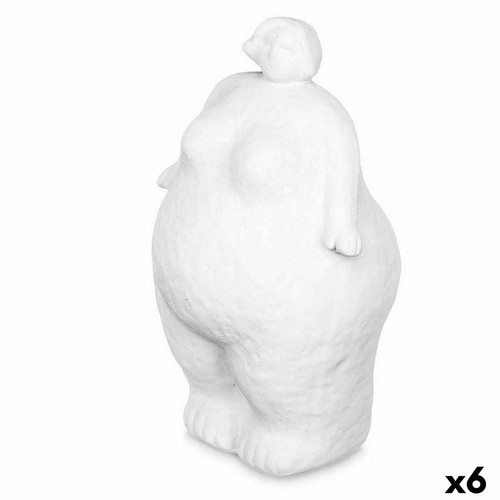 Gift Decor - Figurine Décorative Blanc Dolomite 14 x 25 x 11 cm (6 Unités) Femme À pied Gift Decor  - Bonnes affaires Statues