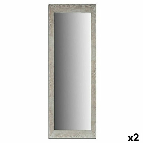 Gift Decor - Miroir mural Bois Blanc verre 53,3 x 155 x 2 cm (2 Unités) Gift Decor  - Miroir deco