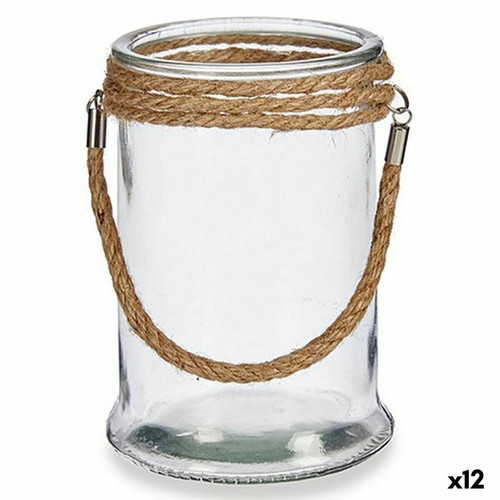 Gift Decor - Bougeoir Transparent verre Herbier marin 12,5 x 17 x 12,5 cm (12 Unités) Gift Decor  - Deco marine