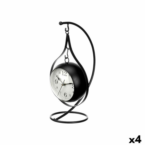 Gift Decor - Horloge de table Pendentif Noir Métal 18 x 33 x 17 cm (4 Unités) Gift Decor  - Horloge decoration