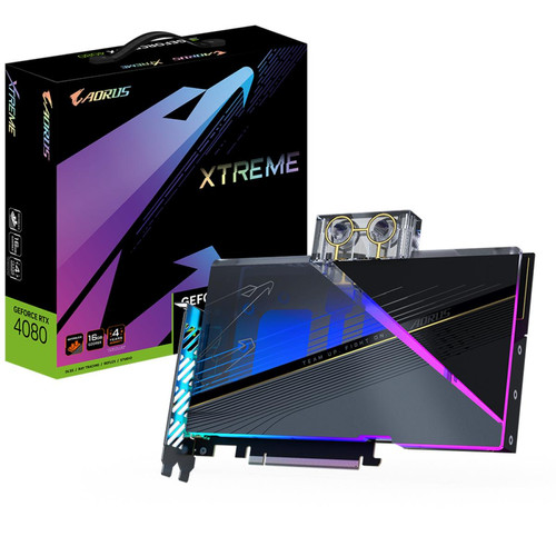 Gigabyte - Gigabyte AORUS GeForce RTX 4080 16GB XTREME WATERFORCE WB - Gigabyte