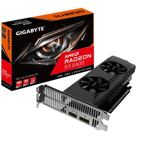 Gigabyte - Carte Graphique Gigabyte Radeon RX 6400 D6 LOW 4 GB - Carte Graphique AMD Gigabyte