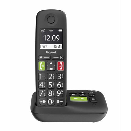 Gigaset - Téléphone sans fil Gigaset E290A noir Gigaset  - Téléphone fixe-répondeur