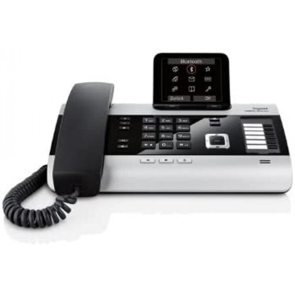 Téléphone fixe-répondeur Gigaset éléphone filaire DECT GAP VoiP avec écran 3,5" Bluetooth Noir