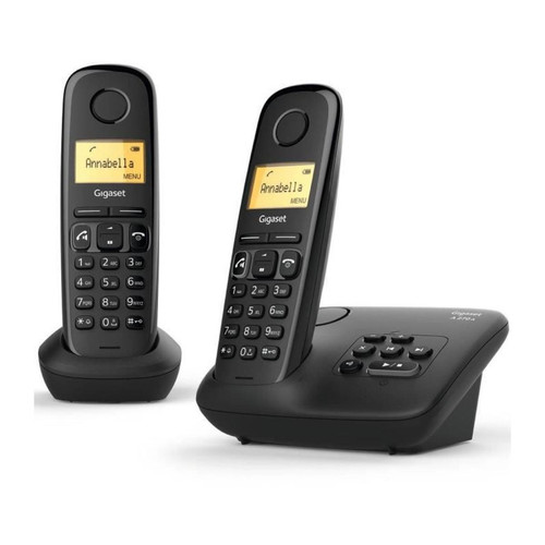 Gigaset - Gigaset A270 A Duo avec répondeur Noir - Téléphone fixe Duo