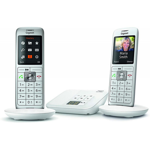 Gigaset - téléphone fixe duo sans Fil avec répondeur blanc - Téléphone fixe Pack reprise