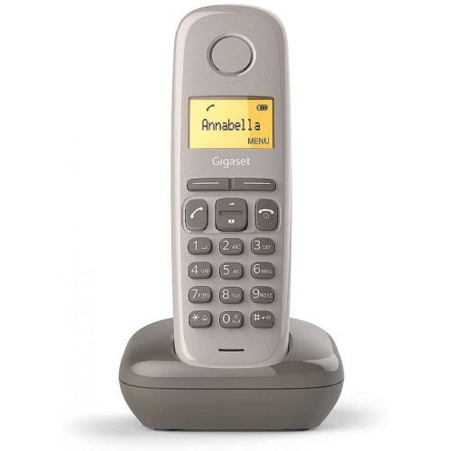 Gigaset - téléphone fixe solo sans fil DECT/GAP sans répondeur taupe - Téléphone fixe Pack reprise