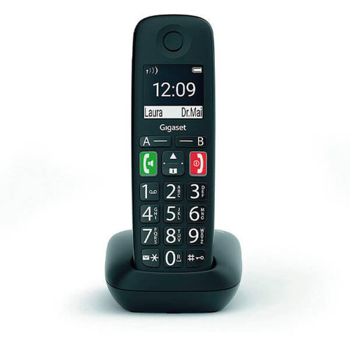 Gigaset - Téléphone sans fil Dect Gigaset E290 Noir - Téléphone fixe sans fil