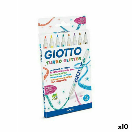 Giotto - Ensemble de Marqueurs Giotto Turbo Glitter Multicouleur (10 Unités) Giotto  - Mobilier de bureau