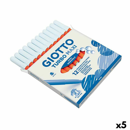 Giotto - Ensemble de Marqueurs Giotto Turbo Maxi Orange (5 Unités) Giotto  - Accessoires Bureau