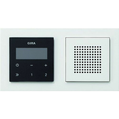 Boîtes d'encastrement Gira GIRA 049572 RDS radio encastrés avec E2 cadre E2 blanc / blanc pur