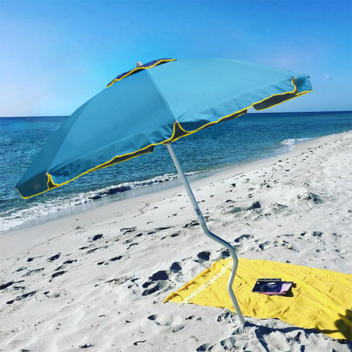 Girafacile Parasol de plage aluminium léger visser protection uv GiraFacile 220 cm Eolo