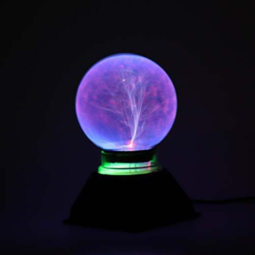 Goeco Lampe boule de plasma Lumière plasma magique 5 pouces Lampe globe statique Lumière bleue électrostatique tactile