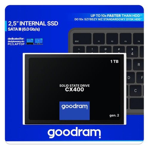 Goodram - Disque dur GoodRam CX400 gen.2 SSD 1 TB SATA III - Boitier disque dur et accessoires