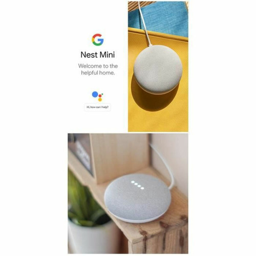 Enceinte connectée Google Nest Mini ENCEINTE Intelligente GA00638-ES Assistant virtuel Wi-Fi