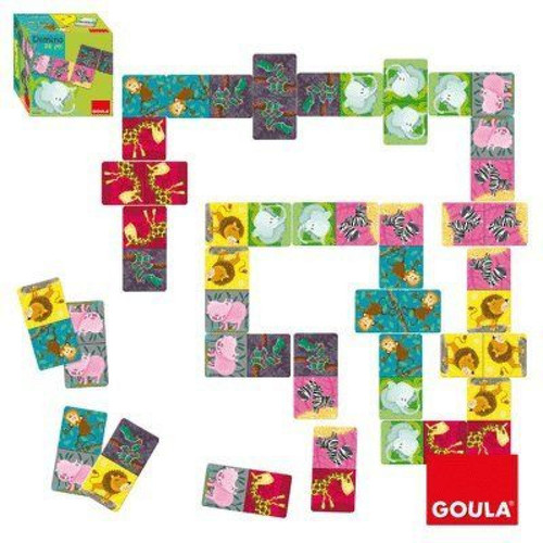 Goula - Goula - 53416 - Jouet Premier Age - Domino Carré Animaux - Dominos