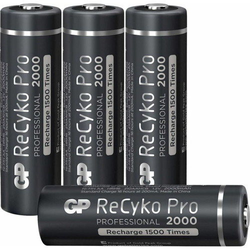 GP Batteries - 1x4 GP ReCyko Pro NiMH Battery AA/Mignon 2000mAh Pro, NEW GP Batteries  - Piles et Chargeur Photo et Vidéo
