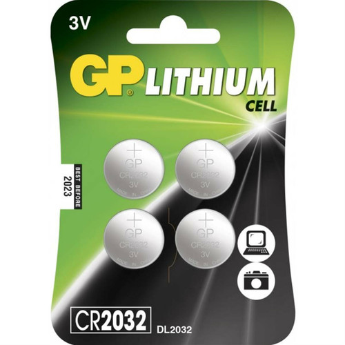 Gp Battery - GP Pack 4 Piles CR2032 3V Gp Battery  - Gp Battery