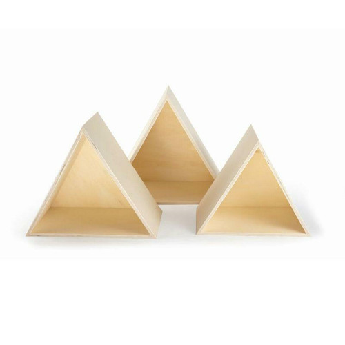 Graines Creatives - 3 étagères triangles en bois Graines Creatives  - Graines Creatives
