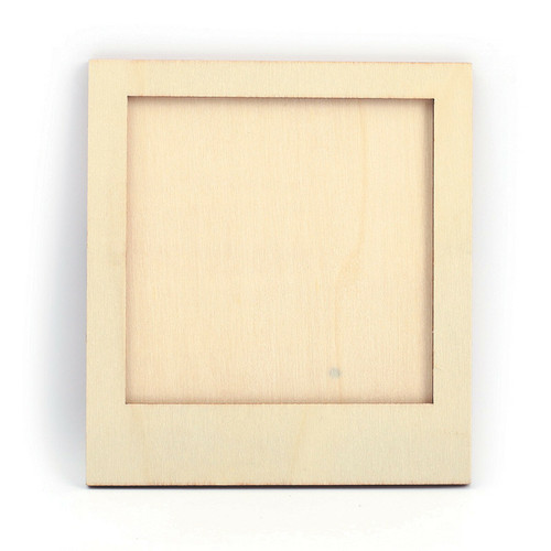 Graines Creatives - Cadre photo en bois à décorer - Polaroïd - 9,4 x 10 cm Graines Creatives  - Cadre photo polaroid